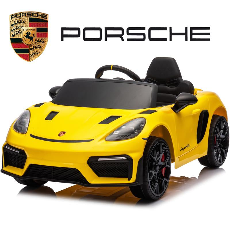 Coclub Porsche 718 Spyder Ride-On Car with Remote Control for Kids, 12V Powered Electric Car, Boys Girls Gifts