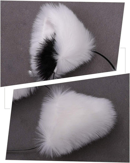 Cosplay Women Plush Furry Cat Ears Headwear Accessory for Party