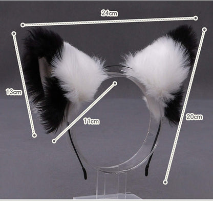 Cosplay Women Plush Furry Cat Ears Headwear Accessory for Party