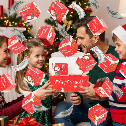 20 Bounces Surprise Gift Box Explosion Unique Folding Bouncing Red Envelope Cash Box with Confetti for Christmas Birthday Anniversary Valentine and Proposal