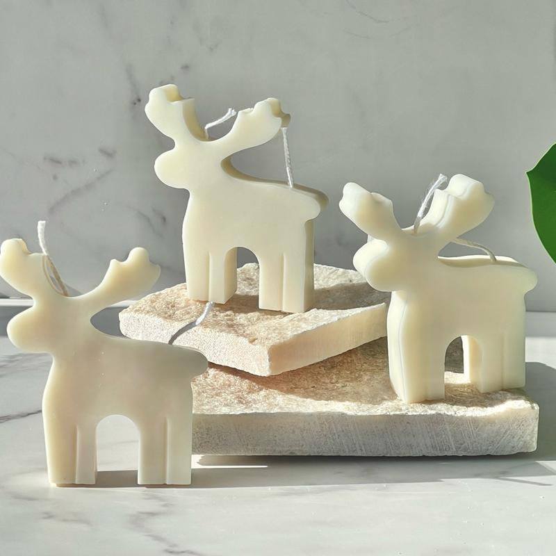 Reindeer Candle, Rudolf Candle, Christmas Decorative Candle, Christmas Candle, Christmas Soy Candle, Christmas Gift.