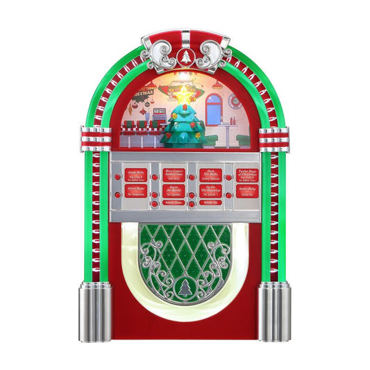 10 In. Retro Rock-O-Rama Jukebox - Red