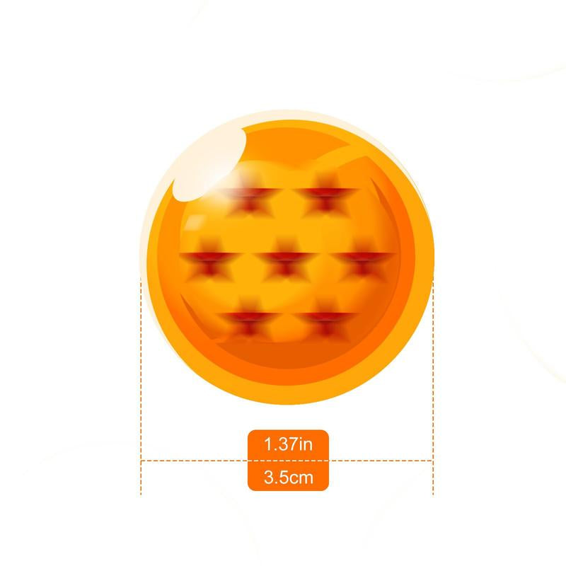 DLDA 7 Dragon Z 35MM/1.37 Inches Crystal Ball Acrylic Glass Ball, Comes with Gift Box, 1-7 Stars, Preferred for Anime Collectors, Decoration, Transparent Dragon Toy Ball Starry