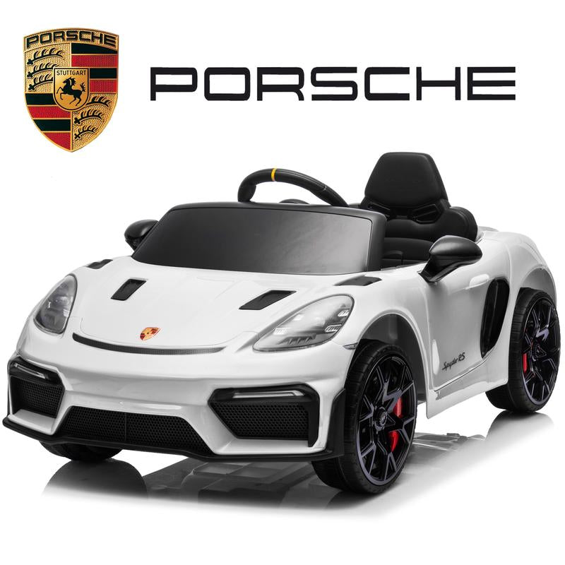 Coclub Porsche 718 Spyder Ride-On Car with Remote Control for Kids, 12V Powered Electric Car, Boys Girls Gifts