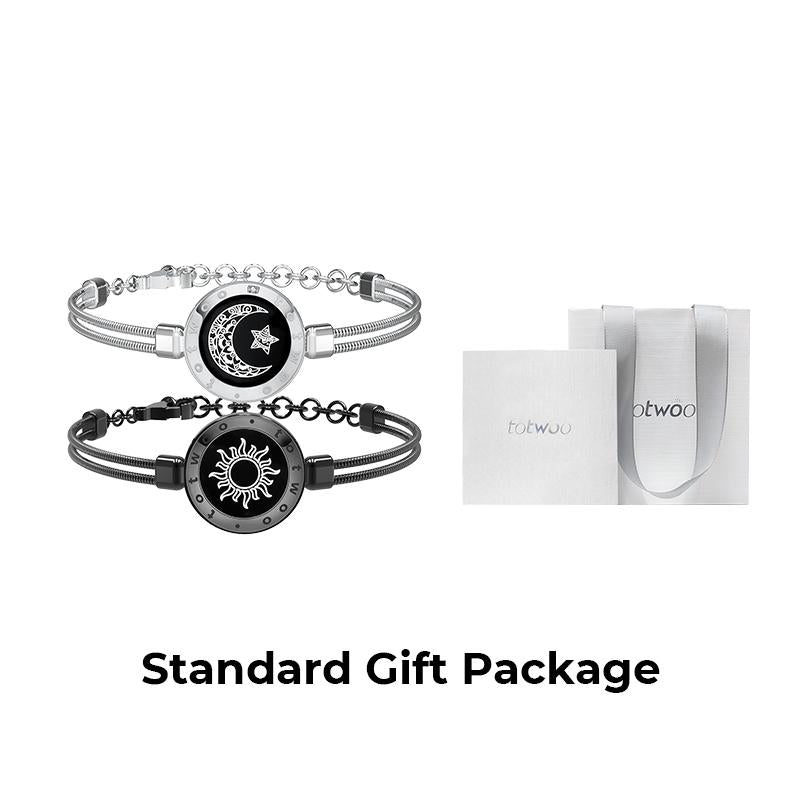 【Creative Gifts】Totwoo Sun&Moon Touch Bracelets Functional Love Connect Gift for Boyfriend or Girlfriend or Your Familay