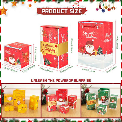 20 Bounces Surprise Gift Box Explosion Unique Folding Bouncing Red Envelope Cash Box with Confetti for Christmas Birthday Anniversary Valentine and Proposal