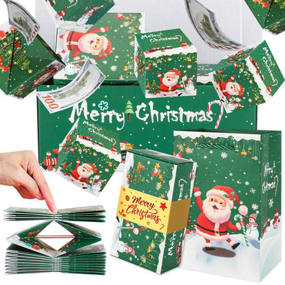 20 Bounces Surprise Gift Box Explosion Unique Folding Bouncing Red Envelope Cash Box with Confetti for Christmas Birthday Anniversary Valentine and Proposal