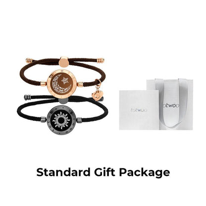 【Creative Gifts】Totwoo Sun&Moon Touch Bracelets Functional Love Connect Gift for Boyfriend or Girlfriend or Your Familay