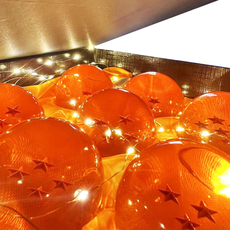 DLDA 7 Dragon Z 35MM/1.37 Inches Crystal Ball Acrylic Glass Ball, Comes with Gift Box, 1-7 Stars, Preferred for Anime Collectors, Decoration, Transparent Dragon Toy Ball Starry