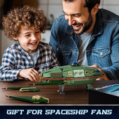 Tiktokshopblackfriday Futuristic Flying Vehicle Building Blocks Set (928 Pcs) – DIY Spaceship Toy for Kids & Teens, Ideal Halloween & Christmas Gift for Sci-Fi & Engineering Fans
