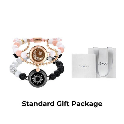 【Creative Gifts】Totwoo Sun&Moon Touch Bracelets Functional Love Connect Gift for Boyfriend or Girlfriend or Your Familay