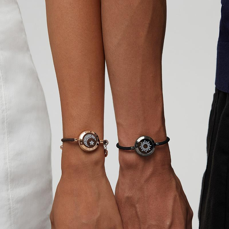 【Creative Gifts】Totwoo Sun&Moon Touch Bracelets Functional Love Connect Gift for Boyfriend or Girlfriend or Your Familay