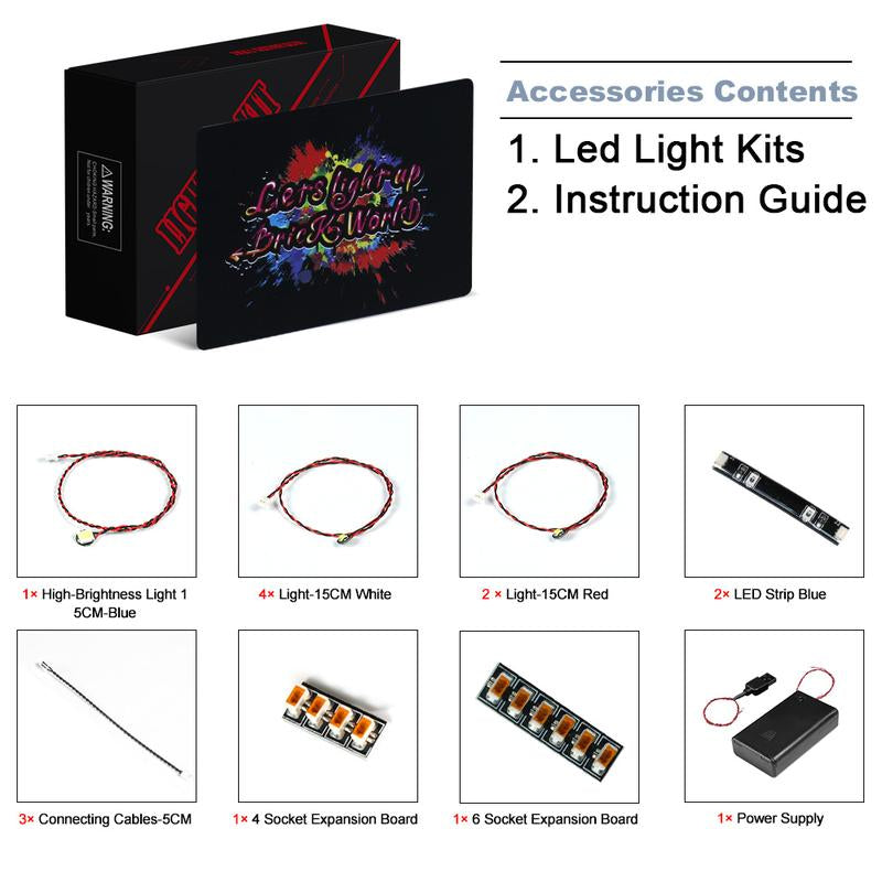 LED Light Kit Compatible with Lego Speed Champions Fast & Furious Nissan Skyline GT-R (R34) Toy Car Building Set, Blue Underglow Lights for Lego 76917,Birthday, Holiday, Gift （No Building Blocks, Just Lights）