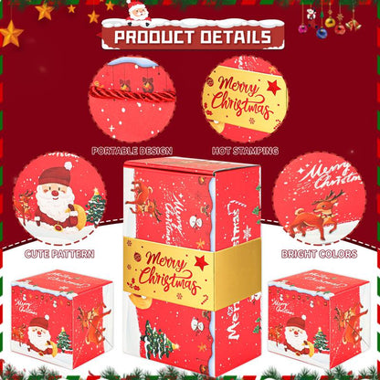 20 Bounces Surprise Gift Box Explosion Unique Folding Bouncing Red Envelope Cash Box with Confetti for Christmas Birthday Anniversary Valentine and Proposal