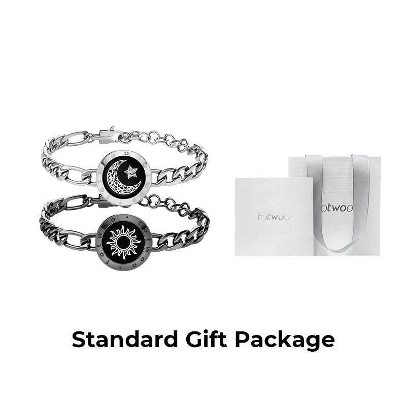 【Creative Gifts】Totwoo Sun&Moon Touch Bracelets Functional Love Connect Gift for Boyfriend or Girlfriend or Your Familay