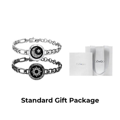 【Creative Gifts】Totwoo Sun&Moon Touch Bracelets Functional Love Connect Gift for Boyfriend or Girlfriend or Your Familay
