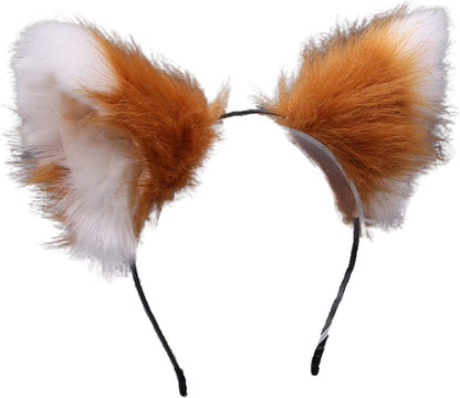 Cosplay Women Plush Furry Cat Ears Headwear Accessory for Party